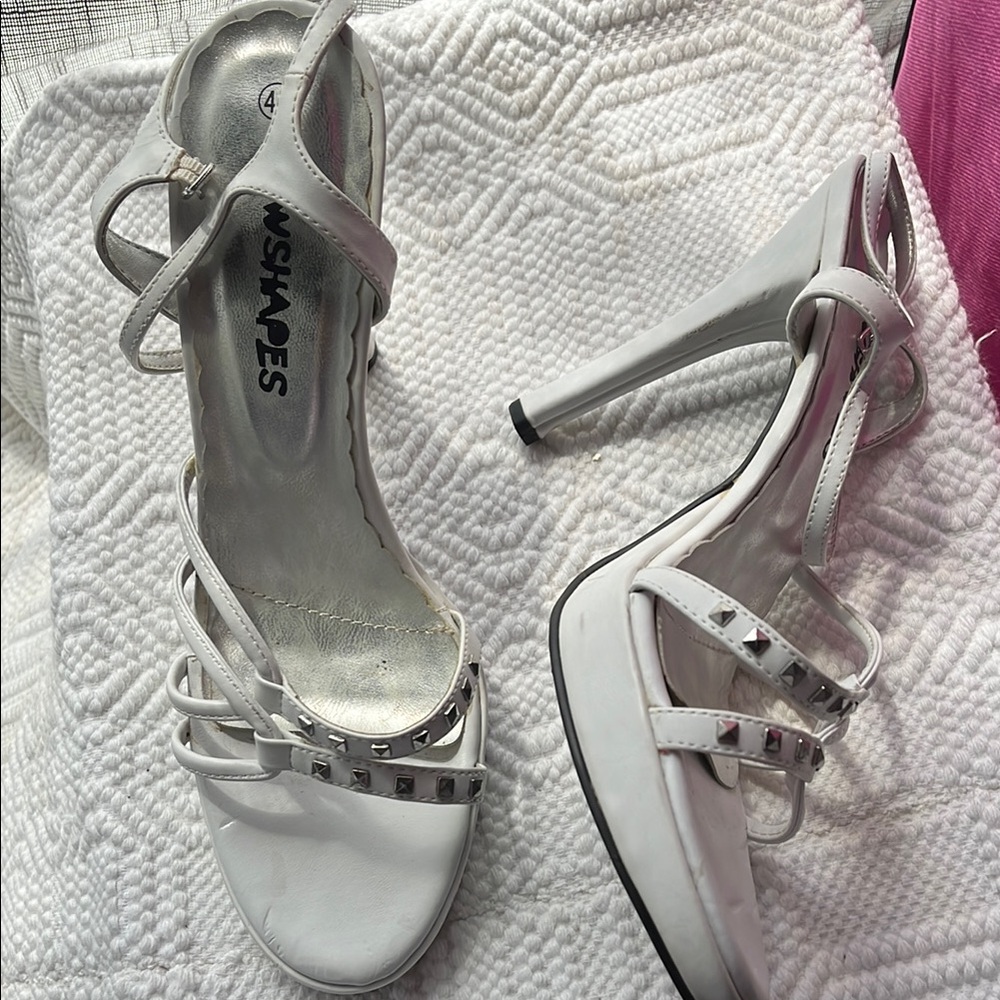 Stylish White High Heels by